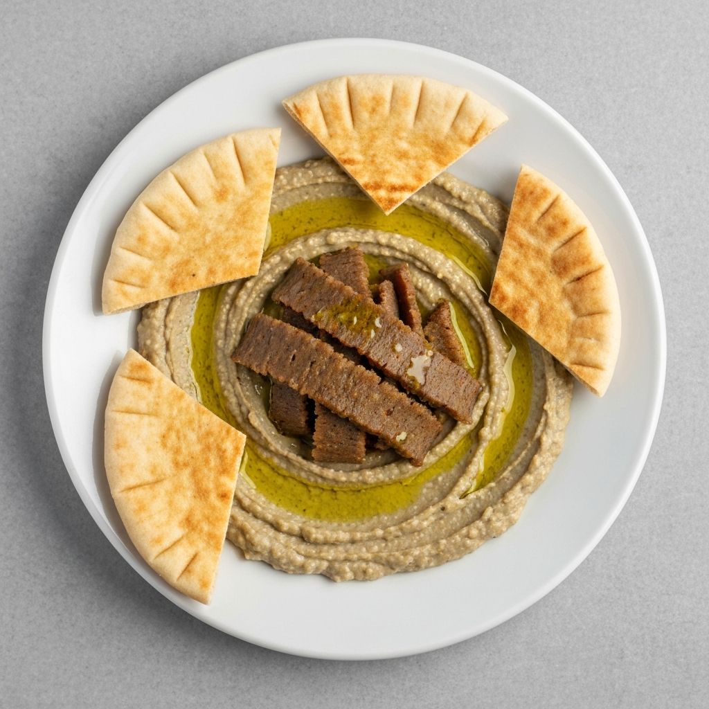 Baba Ghanouj with Beef or Gyro