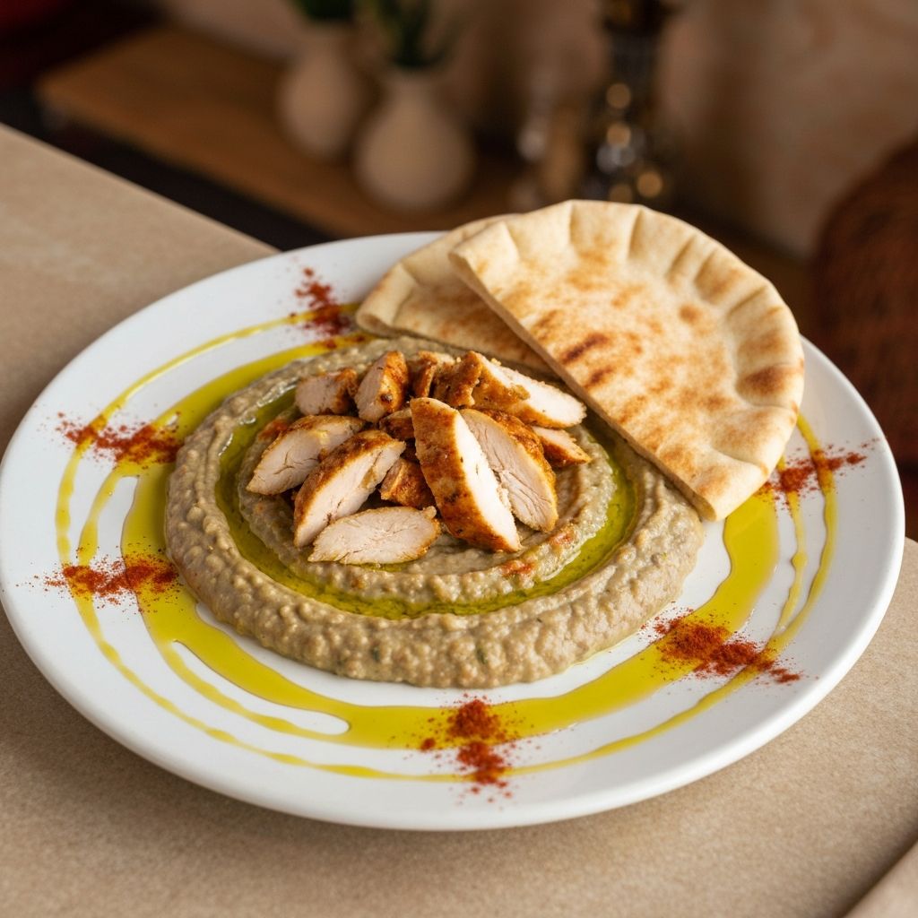 Baba Ghanouj with Chicken